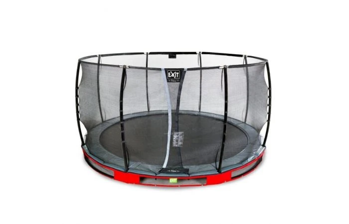 EXIT Elegant Premium Inground Trampoline Met Deluxe Veiligheidsnet 366 Rood 4 EXIT Elegant Premium Inground Trampoline Met Deluxe Veiligheidsnet 366 Rood - Afbeelding 2