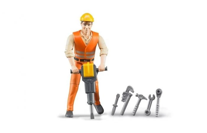 Bruder 60020 Wegwerker Met Accessoires 3 Bruder 60020 Wegwerker Met Accessoires