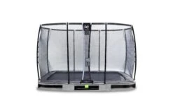 EXIT Elegant Premium Inground Trampoline Met Deluxe Veiligheidsnet 244x427 Grijs