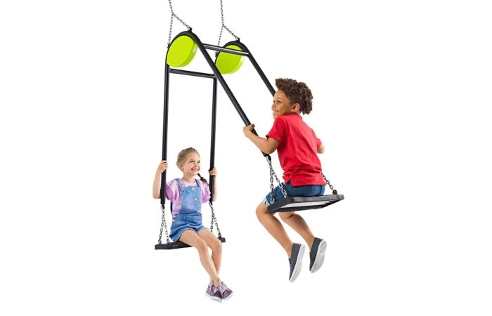 KBT Familieschommel Chaxi - Frame Met Rubber Babyschommel En Curve Schommelzitjes 5 KBT Familieschommel Chaxi - Frame Met Rubber Babyschommel En Curve Schommelzitjes - Afbeelding 3