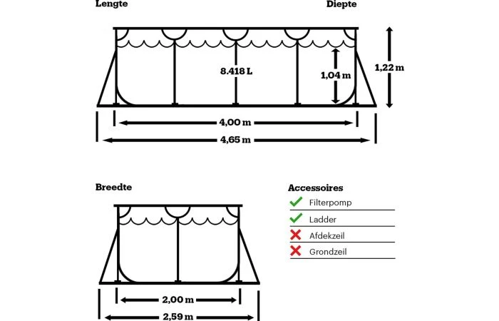Intex Prism Frame Zwembad 400x200x122 Cm 9 Intex Prism Frame Zwembad 400x200x122 Cm - Afbeelding 7