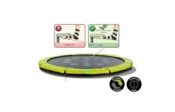 EXIT Twist Inground Trampoline 427cm Groen/grijs -Buitenspeelgoed Winkel 12 61 14 01 exit twist inground trampoline o427cm groen grijs 1