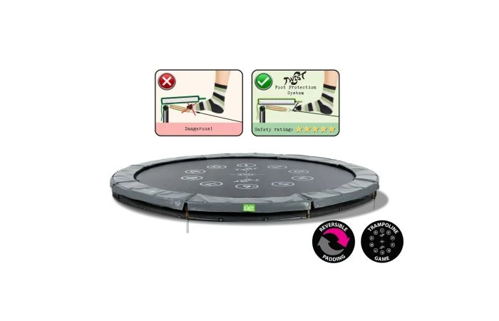 EXIT Twist Inground Trampoline 366cm Roze/grijs 5 EXIT Twist Inground Trampoline 366cm Roze/grijs - Afbeelding 3