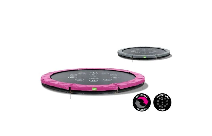 EXIT Twist Inground Trampoline 366cm Roze/grijs 4 EXIT Twist Inground Trampoline 366cm Roze/grijs - Afbeelding 2