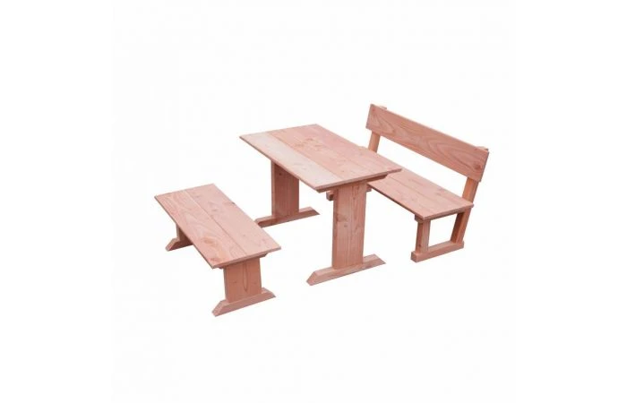 Woodvision Douglas Picknickset, Groen/Blank Geïmpregneerd 4 Woodvision Douglas Picknickset, Groen/Blank Geïmpregneerd - Afbeelding 2