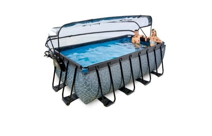 EXIT Zwembad 400x200x122cm Met Overkapping En Zandfilter- En Warmtepomp 5 EXIT Zwembad 400x200x122cm Met Overkapping En Zandfilter- En Warmtepomp - Afbeelding 3