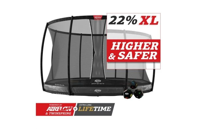 BERG Elite InGround 430 Grijs Levels + Veiligheidsnet Deluxe Xl 3 BERG Elite InGround 430 Grijs Levels + Veiligheidsnet Deluxe Xl
