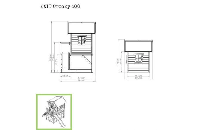 EXIT Crooky 500 Houten Speelhuis 5 EXIT Crooky 500 Houten Speelhuis - Afbeelding 3