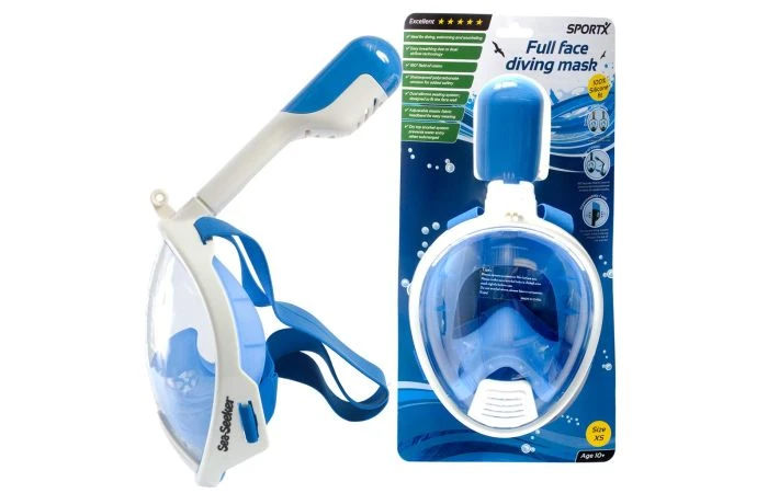 SportX Duikset Full Face Blue XS 3 SportX Duikset Full Face Blue XS