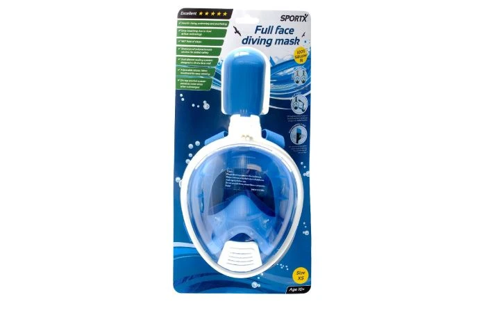 SportX Duikset Full Face Blue XS 6 SportX Duikset Full Face Blue XS - Afbeelding 4