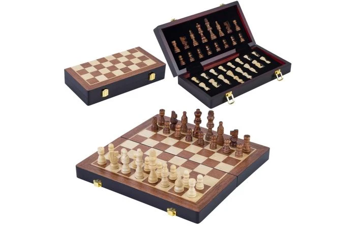 Schaakspel Hout Opklapbaar 3 Schaakspel Hout Opklapbaar