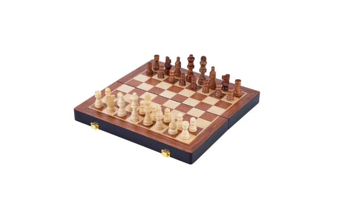 Schaakspel Hout Opklapbaar 4 Schaakspel Hout Opklapbaar - Afbeelding 2