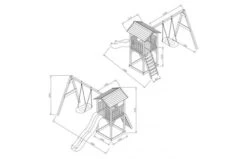 Beach Tower Speeltoren Met Roxy Nestschommel Bruin - Blauwe Glijbaan -Buitenspeelgoed Winkel 25 7