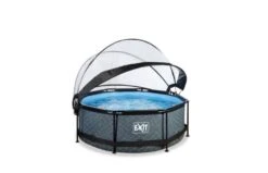 EXIT Zwembad ø244x76cm Met Overkapping En Filterpomp