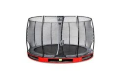 EXIT Elegant Inground Trampoline Met Economy Veiligheidsnet 366 Rood
