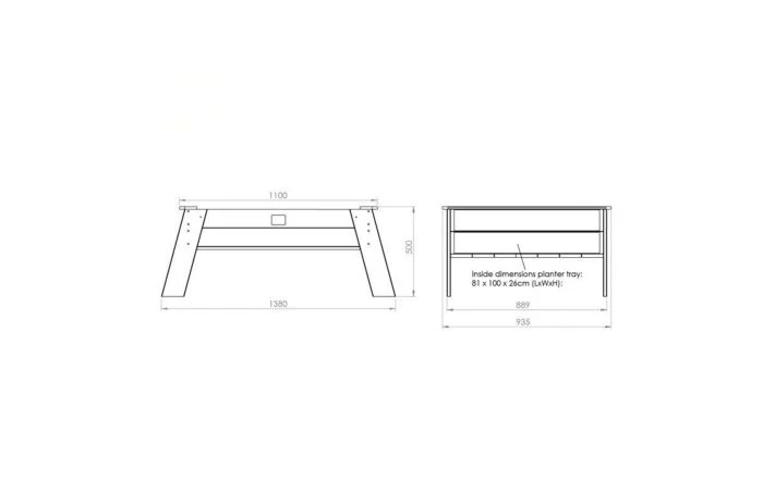EXIT Aksent Kweektafel XL Deluxe 4 EXIT Aksent Kweektafel XL Deluxe - Afbeelding 2