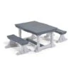 Step2 Step 2 Boerderijstijl Tafel & Banken Picknick Set Grijs 3-delig -Buitenspeelgoed Winkel 3 piece farmhouse table bench set 2