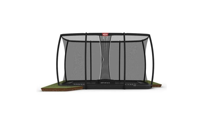 BERG Ultim Champion FlatGround 410x250 Grijs + Veiligheidsnet Deluxe Xl 3 BERG Ultim Champion FlatGround 410x250 Grijs + Veiligheidsnet Deluxe Xl