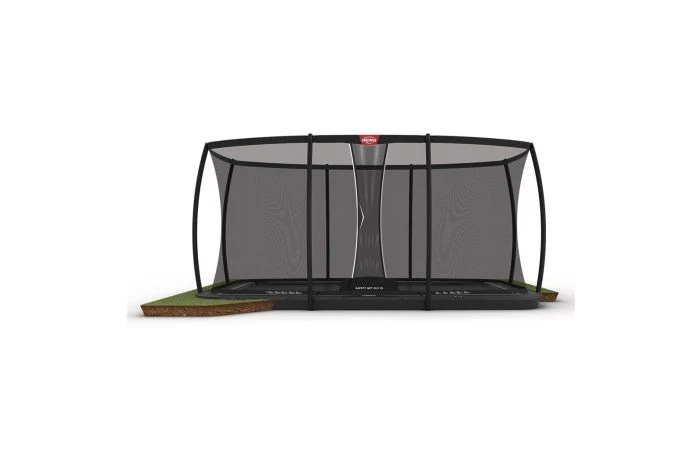 BERG Ultim Elite FlatGround 500x300 Grijs + Veiligheidsnet Deluxe Xl 3 BERG Ultim Elite FlatGround 500x300 Grijs + Veiligheidsnet Deluxe Xl