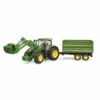 Bruder 3155 John Deere 7R 350 Tractor Met Voorlader En Kiepaanhanger -Buitenspeelgoed Winkel 348 3155 1