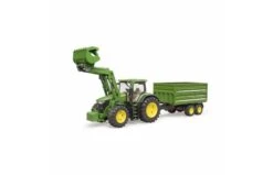 Bruder 3155 John Deere 7R 350 Tractor Met Voorlader En Kiepaanhanger -Buitenspeelgoed Winkel 348 3155 3