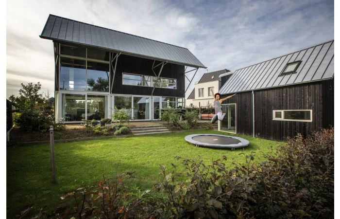 BERG Favorit InGround Trampoline Sports 380 Grijs 4 BERG Favorit InGround Trampoline Sports 380 Grijs - Afbeelding 2