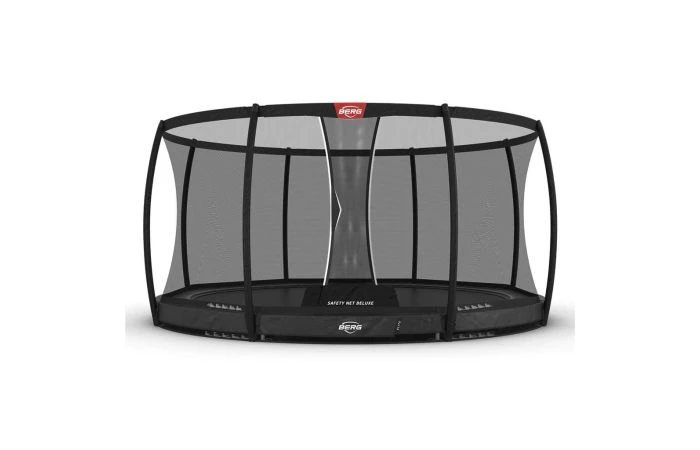 BERG Elite InGround Trampoline 430 Grijs + Veiligheidsnet Deluxe 3 BERG Elite InGround Trampoline 430 Grijs + Veiligheidsnet Deluxe