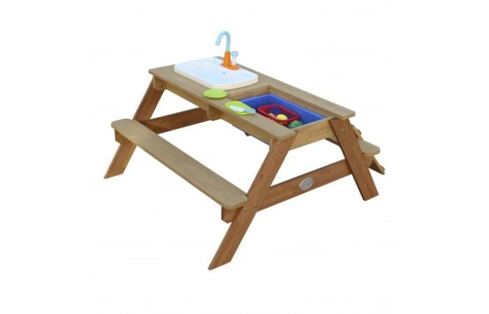 AXI Emily Zand & Water Picknicktafel Met Speelkeuken Wastafel Bruin 5 AXI Emily Zand & Water Picknicktafel Met Speelkeuken Wastafel Bruin - Afbeelding 3