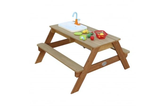 AXI Emily Zand & Water Picknicktafel Met Speelkeuken Wastafel Bruin 6 AXI Emily Zand & Water Picknicktafel Met Speelkeuken Wastafel Bruin - Afbeelding 4