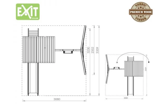 EXIT Aksent Speeltoren Met Aanbouwschommel (1 Schommel) 4 EXIT Aksent Speeltoren Met Aanbouwschommel (1 Schommel) - Afbeelding 2