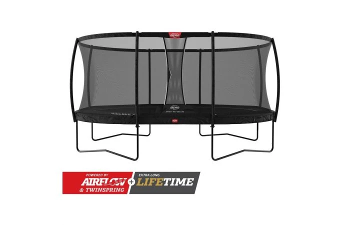 BERG Grand Champion Regular 520x345 Zwart + Veiligheidsnet Deluxe 3 BERG Grand Champion Regular 520x345 Zwart + Veiligheidsnet Deluxe