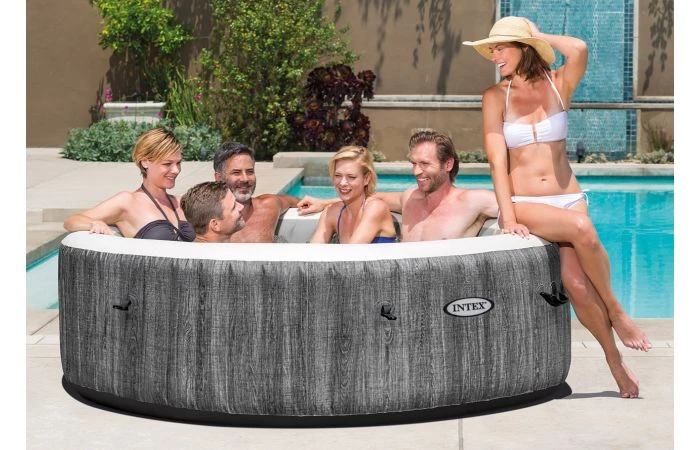 Intex Spa Bubble 6 Persoons Greywood Rond 216x71cm 6 Intex Spa Bubble 6 Persoons Greywood Rond 216x71cm - Afbeelding 4