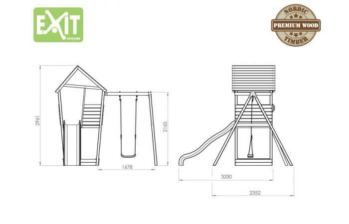 EXIT Aksent Speeltoren Met Aanbouwschommel (1 Schommel) 5 EXIT Aksent Speeltoren Met Aanbouwschommel (1 Schommel) - Afbeelding 3