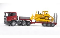 Bruder 3555 Scania Dieplader Met Caterpillar Bulldozer