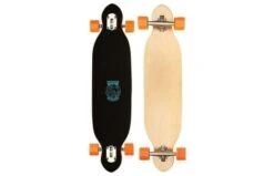 NIJDAM Longboard Drop Through Criss Cross Zwart / Oranje