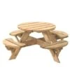 Woodvision Jimmy Kinderpicknicktafel Rond, Groen Geïmpregneerd