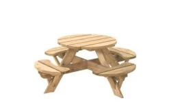 Woodvision Jimmy Kinderpicknicktafel Rond, Groen Geïmpregneerd