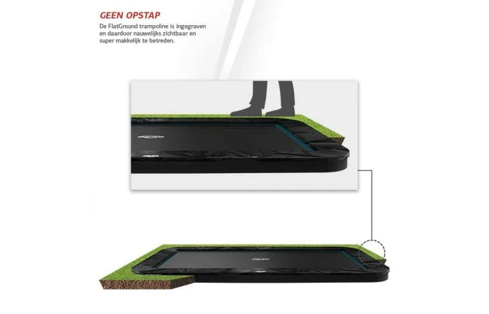 BERG Ultim Elite FlatGround Trampoline Sports 500x300 Grijs + AeroWall 9 BERG Ultim Elite FlatGround Trampoline Sports 500x300 Grijs + AeroWall - Afbeelding 7