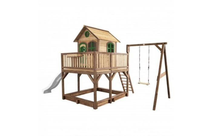 Axi Speelhuis Liam Met Enkele Schommel (bruin/groen) 5 Axi Speelhuis Liam Met Enkele Schommel (bruin/groen) - Afbeelding 3