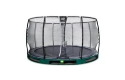 EXIT Elegant Premium Inground Trampoline Met Deluxe Veiligheidsnet 427 Groen
