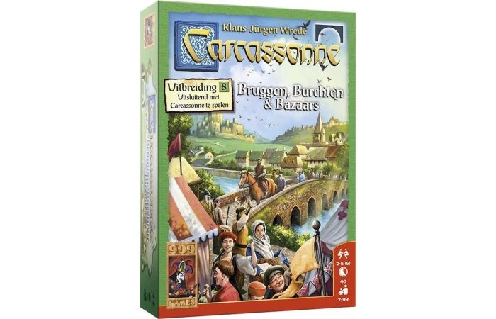 999 Games Carcassonne Bruggen, Beruchten En Bazaars Uitbreiding 3 999 Games Carcassonne Bruggen, Beruchten En Bazaars Uitbreiding