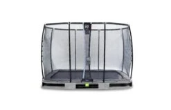 EXIT Elegant Premium Inground Trampoline Met Deluxe Veiligheidsnet 214x366 Grijs