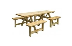 Woodvision Picknicktafel Family, Groen Geïmpregneerd