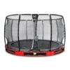 EXIT Elegant Premium Inground Trampoline Met Deluxe Veiligheidsnet 366 Rood