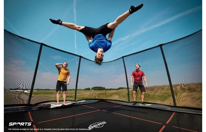 BERG Ultim Pro Bouncer Flatground 5x5 + Veiligheidsnet Deluxe XL 4 BERG Ultim Pro Bouncer Flatground 5x5 + Veiligheidsnet Deluxe XL - Afbeelding 2