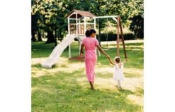 AXI Beach Tower Speeltoren Met Enkele Schommel Bruin/wit -Buitenspeelgoed Winkel 8717973939245.ia .01 1920x1920