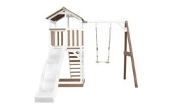 AXI Beach Tower Speeltoren Met Enkele Schommel Bruin/wit -Buitenspeelgoed Winkel 8717973939245.iwb .03 1920x1920