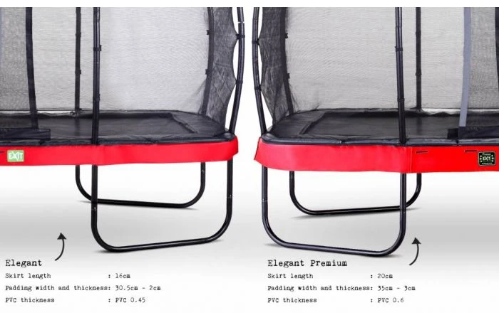 EXIT Elegant Premium Trampoline Met Deluxe Veiligheidsnet 214x366 Rood 9 EXIT Elegant Premium Trampoline Met Deluxe Veiligheidsnet 214x366 Rood - Afbeelding 7