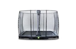 EXIT Elegant Inground Trampoline Met Economy Veiligheidsnet 214x366 Zwart