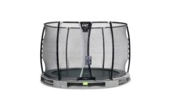 EXIT Elegant Premium Inground Trampoline Met Deluxe Veiligheidsnet 305 Grijs